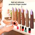 thumbnail image 2 of ziyahi Nail Art Practice Hand Bendable Fake Fingernail for Starters Print Training Makeup Salon Jewelry Display Stand Halloween Props Type 1, 2 of 7