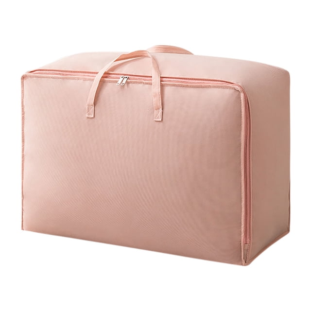 Pompotops Large Capacity Clothes Storage Bag Organizer With Reinforced Handle Thick Fabric For Comforters, Blankets, Bedding, Foldable With Sturdy Zipper, Clear Window Clearance