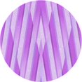 thumbnail image 1 of Ahgly Tapis Rond Lavable en Machine Intérieur Transitionnel Néon Rose Violet, 7 Pieds Rond, 1 of 7