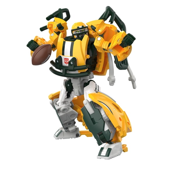 Transformers NFL Green Bay Packers, figurine Tundra Prime de 14 cm, dès 8 ans