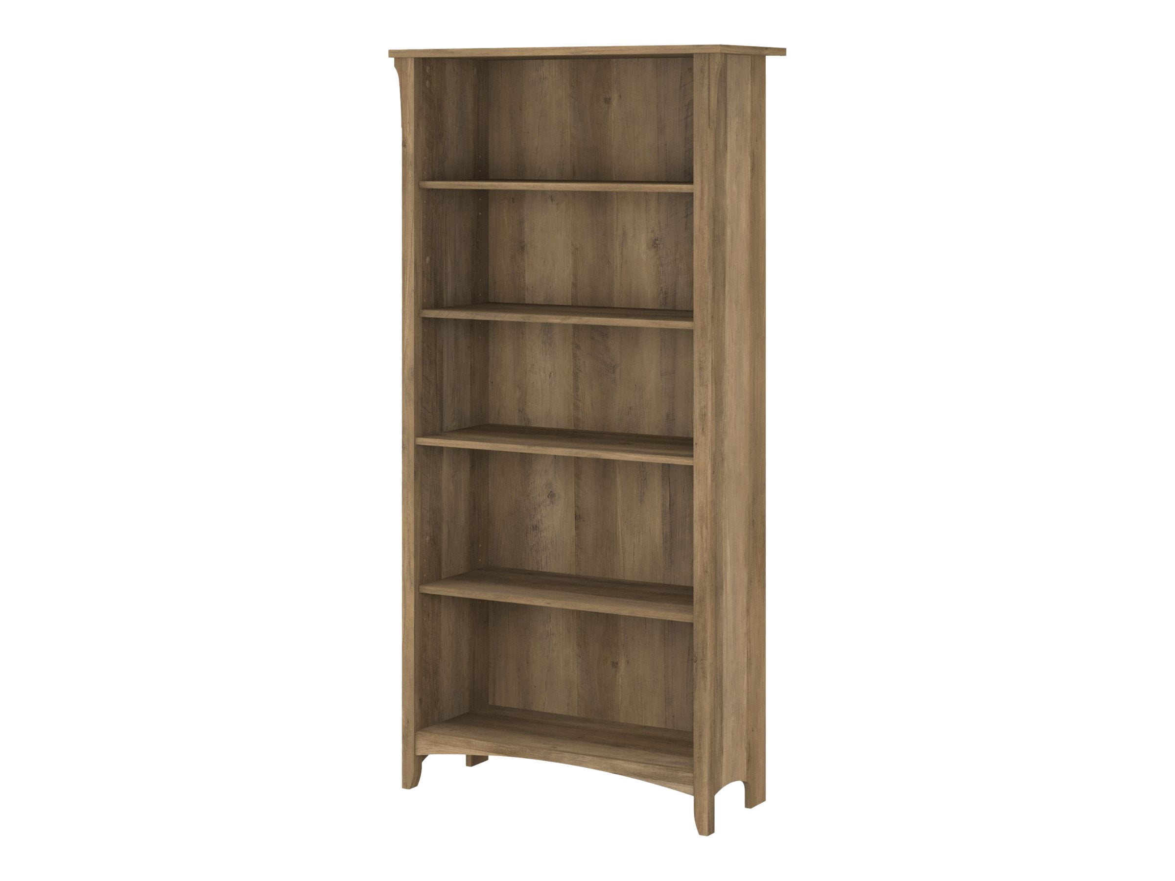 Bush Furniture Salinas Tall - Bookcase - 5 shelves - reclaimed pine