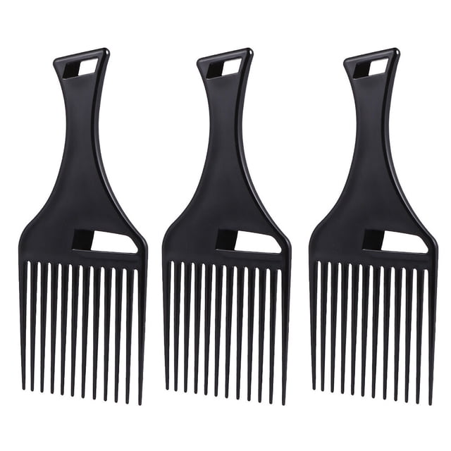 3pcs Smooth Hair Pick Comb Wide Hair Pick Comb Afro Hair Comb Barber Comb