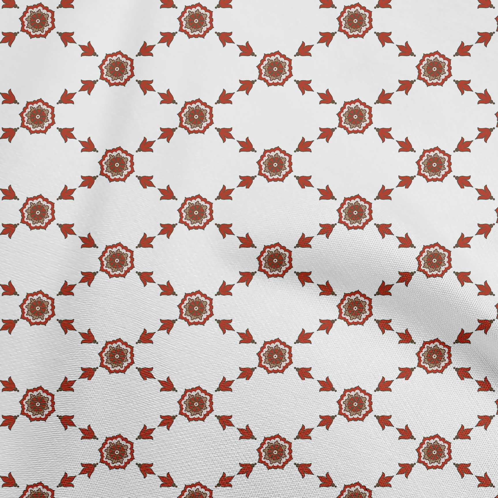 oneOone Tissu Popeline de Coton Rouge pour Projets de Couture, Imprimés de Tissu au Mètre 56 Pouces de Large