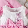 thumbnail image 3 of Hiiyo Robe Sans Manches à Imprimé Papillon avec Nœud pour Bébés Filles et Ensemble Manteau à Manches Longues, Tailles 6-9 m, 3 of 6