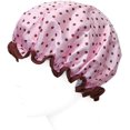 thumbnail image 3 of ORUYROP Allyrew Réutilisables Femmes Imperméables Bonnets de Douche pour Cheveux Longs, Rose Pois, 3 of 4