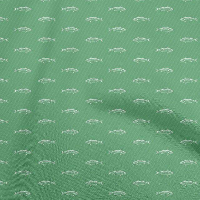 oneOone Viscose Jersey Light Green Fabric Fish Sewing Craft Projects Fabric Prints By Yard 60 Inch Wide