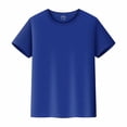 thumbnail image 1 of PMVFHDE T-Shirts Athlétiques à Col Rond pour Garçons T-Shirt à Manches Courtes T-Shirts Unis pour Enfants Hauts T-Shirts Garçon et Fille Unisexe Tout-Petit Enfants T-Shirt,Bleu,9-10 Ans, 1 of 7