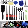 thumbnail image 1 of Ensemble de 15 Brosses de Beauté pour Voiture pour Nettoyer les Roues Ensemble de Brosses de Nettoyage pour Logo du Moteur Outil Multi-Fonction pour Réparation de Voiture, 1 of 9