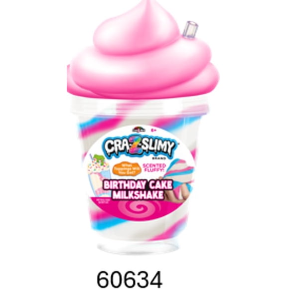 Cra-Z-Slimy Smoothie: Birthday Cake Milkshake Smoothie Slime, Ages 6+. Great gift for any occasion.