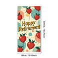 thumbnail image 3 of Happy Retirement Banner with Apple Decor Background Party Decors Retirement Celebration Photography Props Backdrop Decorations, 3 of 4