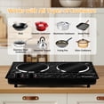 thumbnail image 4 of Cusimax 1800W Double Hot Plate - Induction Cooktop,Electeic Stove, Precise Temp Controls,Works with All Cookware.Marble Black, 4 of 7