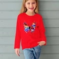thumbnail image 5 of RXIRUCGD Chemises à Manches Longues pour Filles, Col Rond Mignon, Blouses Décontractées Élégantes (Rouge, Taille : 3 Ans), 5 of 5