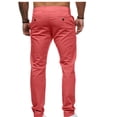 thumbnail image 5 of LOVZFMLL Men's Pants Fashion Men's Casual Button Open Straight Solid Color Trousers Pants, 5 of 5
