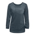 thumbnail image 5 of Timegard Hauts pour Femmes Grande Taille Manches Longues Col Rond Confortable Chaud T-Shirt Automne Hiver Décontracté Ample, 5 of 5