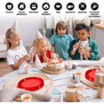 thumbnail image 4 of CC-SLZP 120 PCS Red Plastic Plates, 9 Inch Disposable Dinner Plates for Party Heavy Duty Plastic Dinnerware Sets for Wedding Easter Picnic BBQ (Red, 9"), 4 of 7