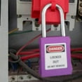thumbnail image 3 of Baohd PL38-KD 38 mm Cadenas de Sécurité Incurvé en PVC Violet, 3 of 8