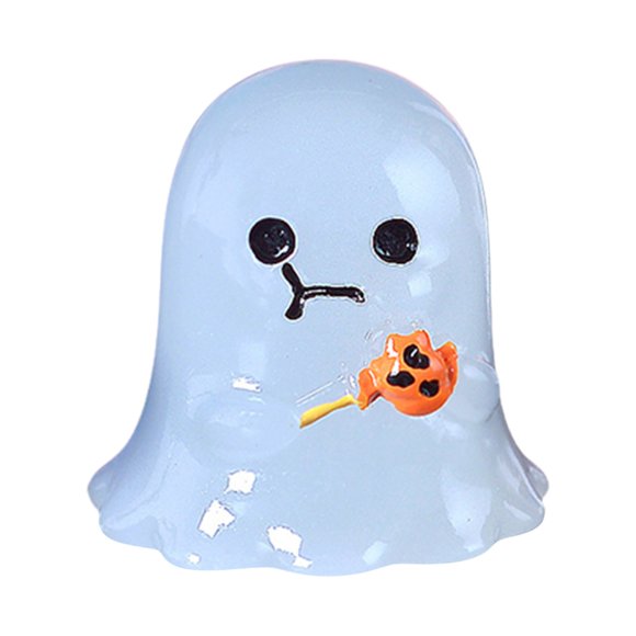 AKEGAMN Liquidation! Figurines Lumineuses d'Halloween 6 Styles Miniatures d'Halloween Phosphorescentes dans le Noir Petites Figurines en Résine à Cacher Petites Figurines de Citrouille pour Remplisseurs de Sacs Décoration de Jardin et de Maison de Poupée Halloween Luminou