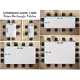thumbnail image 4 of Tribesigns 6.5FT White Conference Table, Modern Office Meeting Room Table with Metal Frame, 78.74"W x 27.56"D for 6-8 People, Only Table, 4 of 5