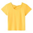 thumbnail image 3 of Girls Bow Back T Shirts Kids Ribbed Crew Neck Short Sleeve Tops Summer Trendy Tees, 3 of 6