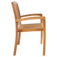 thumbnail image 2 of vidaXL 2-Seater Stacking Garden Bench 128.5 cm Solid Teak Wood, 2 of 4