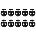 thumbnail image 1 of Unique Bargains 10 Pcs Verrous de Cordon en Plastique Embouts Organisateurs à Ressort Noir, 1 of 1