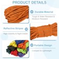 thumbnail image 3 of Uxcell Reflective Paracord Rope, Fluorescent Paracord Rope Guyline Camping Parachute Cord for Camping Hiking Fishing Orange 98 ft, 3 of 7