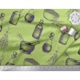 thumbnail image 2 of Soimoi Green Poly Georgette Fabric Lavender,Bottle & Mortar And Pestle Kitchen Decor Fabric Printed Yard 52 Inch Wide, 2 of 3