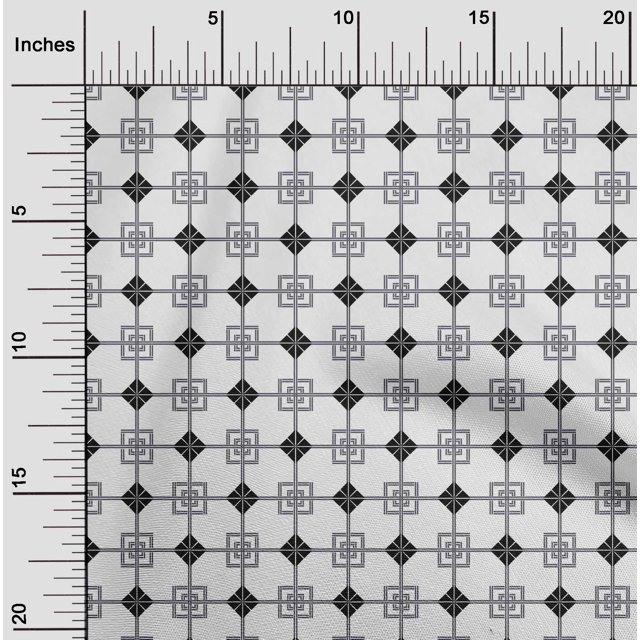 oneOone Cotton Flex Fabric Square & Triangle Geometric Print Fabric BTY 40 Inch Wide