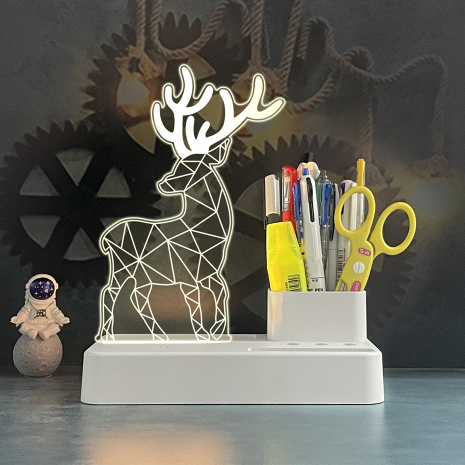 Kcavykas Clearance Sales,Canada Day,open Season Pen with LED Light Pen Organizer for Desk Desktop Organizer Pencil Organizer Desk Decoration for office Home School Good Gift