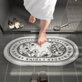 thumbnail image 3 of simhoa Tapis de Sol Antidérapant Tapis d'Intérieur Lavable à la Machine Efficace Grip Tapis Fleur Ovale, 3 of 8