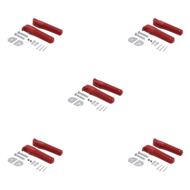 Maytalsory 2pieces Stay Secure On Motorcycle With Anti Slide Footrests Durable And Safe red 5Set