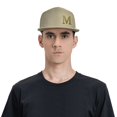 thumbnail image 4 of ZICANCN Alphabet M Pattern Baseball Caps, Trucker Hats for Men And Women, Adjustable Breathable Flat Caps, Natural, 4 of 6