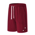 thumbnail image 4 of Styesk Mens Shorts Man Solid-Color Casual Large-Pocket Button Drawstring Elastic-Waist Shorts Cargo Pants Half Shorts Pants, 4 of 7