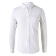 thumbnail image 1 of Japceit Casual Button Up Shirts for Men Button Up Shirt Mens Casual Cardigan Solid Color Oxford Textile Long Sleeved Shirt Plaid Button Up Shirts for Men, 1 of 1