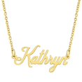 thumbnail image 1 of KISPER 18K Gold Plated Stainless Steel Personalized Name Pendant Necklace, 1 of 6