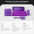 thumbnail image 3 of BalanceFrom Ensemble Complet de Yoga 7 Pcs avec Tapis Extra Épais 71” x 24” x 1”, Violet, 3 of 12