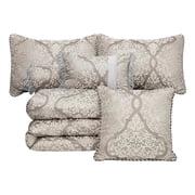 MesaSe Comforter Set King Size  7-Piece Soft Bedding Quilt  Coverlet Bedspread with Traditional Floral Medallion Pattern for Bedroom