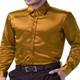 thumbnail image 1 of Chemise en Satin de Soie à Manches Longues pour Hommes, 1 of 5