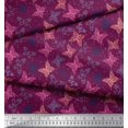 thumbnail image 2 of Soimoi Polyester Crepe Fabric Dot & Butterfly Printed Craft Fabric by The Yard 52 Inch Wide, 2 of 3