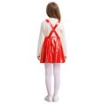 thumbnail image 3 of RUNQHUI Robe Salopette Évasée pour Filles Fête d'Anniversaire Robe Salopette à Bretelles Jupe Plissée Vêtements de Carnaval Rouge 16, 3 of 6