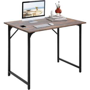 BestOffice 32 Inch Bureau d'ordinateur, Maison, Style moderne simple pour l'étude de bureau à domicile, Brown