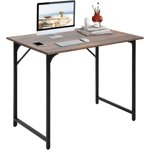 BestOffice 32 Inch Bureau d'ordinateur, Maison, Style moderne simple pour l'étude de bureau à domicile, Brown