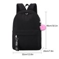 thumbnail image 3 of Girl School Backpack Lightweight School Bag Student Backpack with Pompom Pendant, 3 of 4