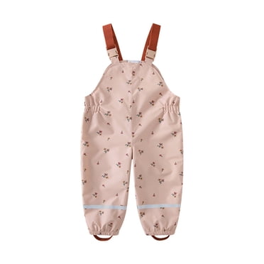 Girls Raincoat With Suspenders Lightweight Outerwear For Toddlers And Kids 2 9 Years Old For Daily Use Outdoor Play And Rainy Season Girls Rain Wear Pink 128/8 Y—9 Y