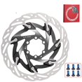 thumbnail image 1 of 160mm Bike Disc Brake for Rotor Aluminium Alloy Carbon Steel with 6 Bolts, 1 of 6