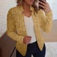 thumbnail image 2 of Yuyuzo Cardigans à Paillettes pour Femmes Décontractés à Manches Longues Hauts de Fête Décontractés Ajustés Scintillants Vestes d'Extérieur Mode, 2 of 7