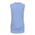 thumbnail image 4 of Timegard Débardeurs pour Femmes Col Rond Fente Latérale Confortable Été Ajusté Décontracté Sans Manches Longs Hauts Blouse, 4 of 7