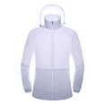 thumbnail image 1 of WEIYLL Womens Fleece Jacket Windproof Ultra-Light Rainproof Windbreaker White Fall Coats Size M, 1 of 4