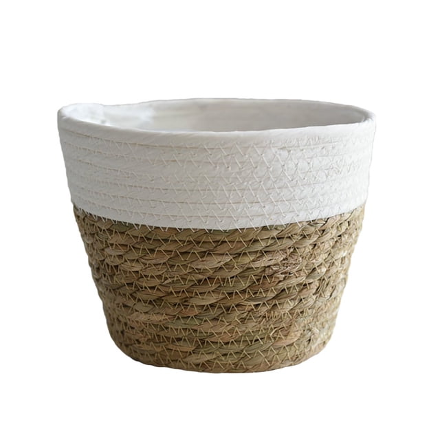 CNKOO Storage Basket Plant Pot 10 Inch Natural Design Hand-woven Indoor Outdoor Decorate Handmade Flowerpot Containers