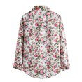thumbnail image 1 of Innerwin Blouse Lapel Neck Mens Tops Work Long Sleeve Single Breasted Shirts Beige M, 1 of 3